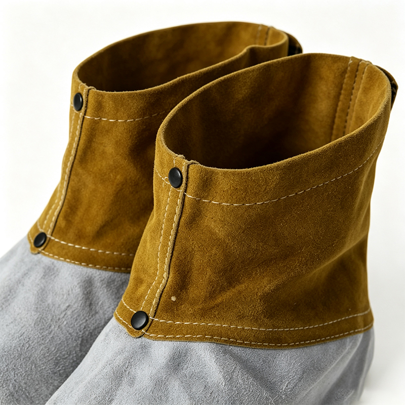Couvre-pied de soudage en croûte de cuir de vache
