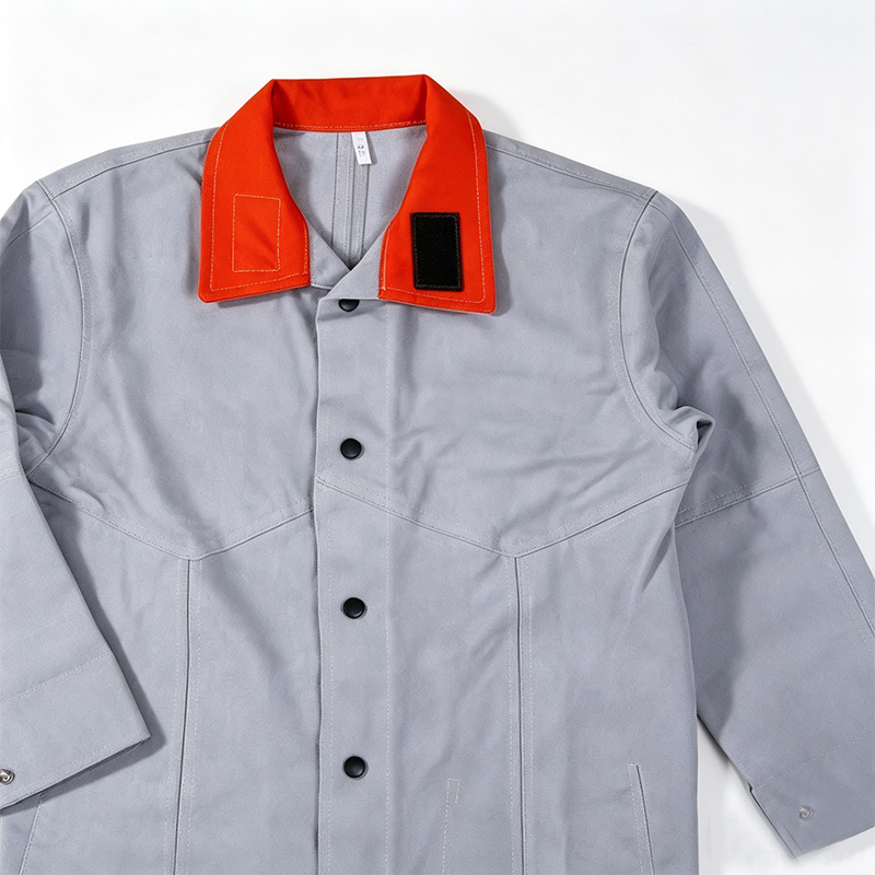 Combinaison de soudage du haut du corps en cuir de couleur originale