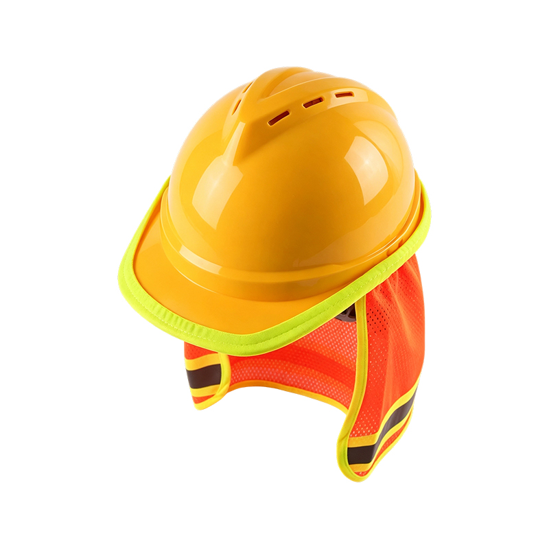 Pare-soleil en maille haute visibilité pour casques de sécurité
