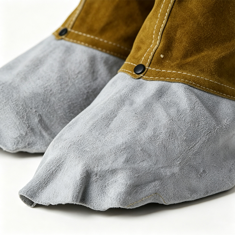 Couvre-pied de soudage en croûte de cuir de vache