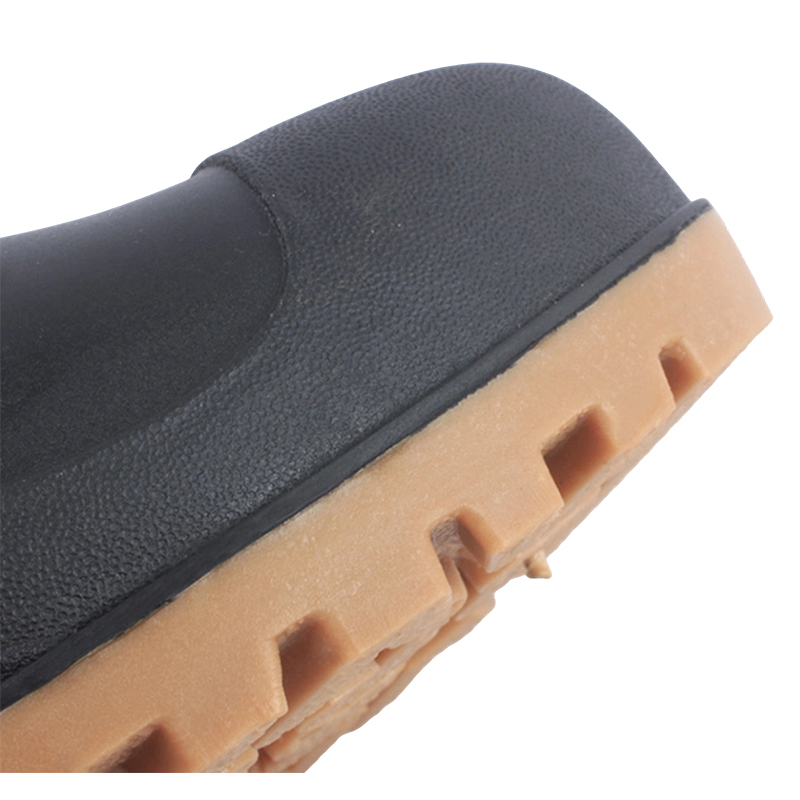 Bottes de pluie noires en PVC à bout en acier givré