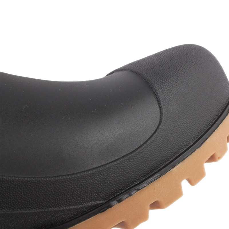 Bottes de pluie noires en PVC à bout en acier givré