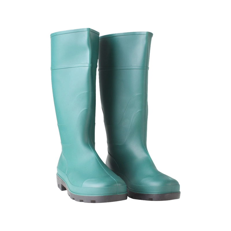 Bottes de pluie industrielles en PVC vert mat