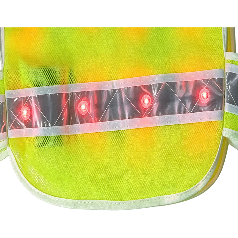 Gilet de sécurité réfléchissant à LED illuminé actif