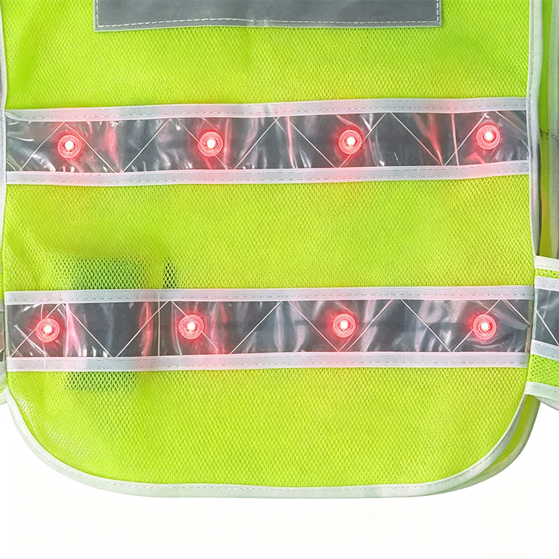 Gilet de sécurité réfléchissant à LED illuminé actif