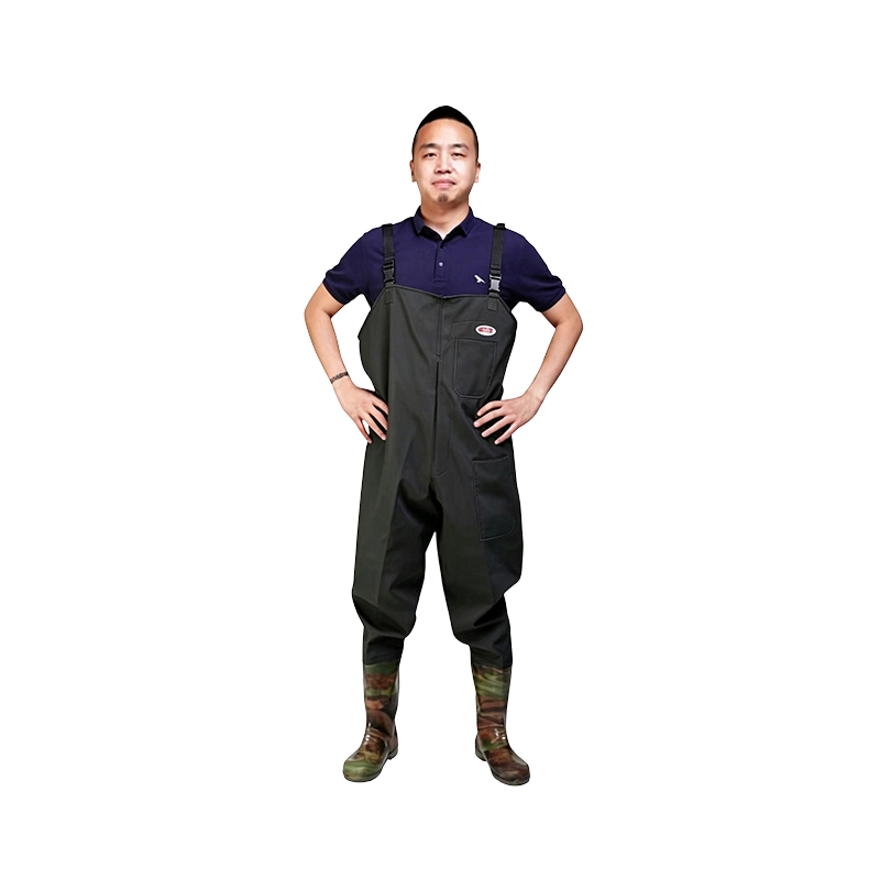 Waders de poitrine en bâche en PVC robuste