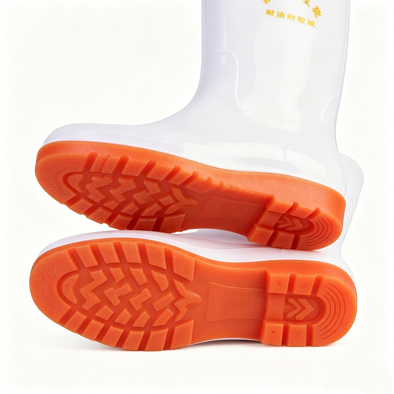 Bottes de pluie en PVC blanc de qualité alimentaire