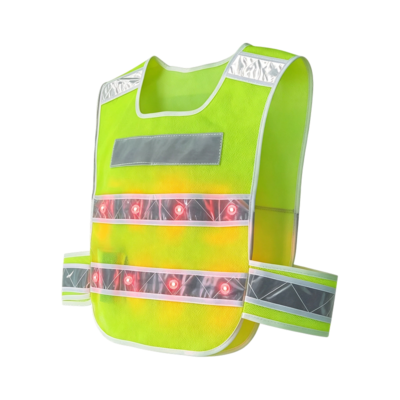 Gilet de sécurité réfléchissant à LED illuminé actif