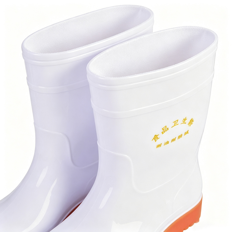 Bottes de pluie en PVC blanc de qualité alimentaire