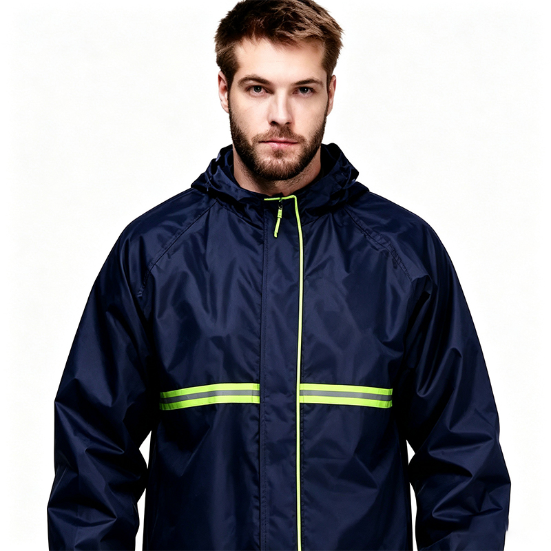 Imperméable réfléchissant monocouche haute visibilité
