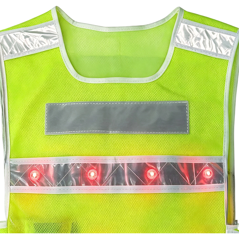 Gilet de sécurité réfléchissant à LED illuminé actif