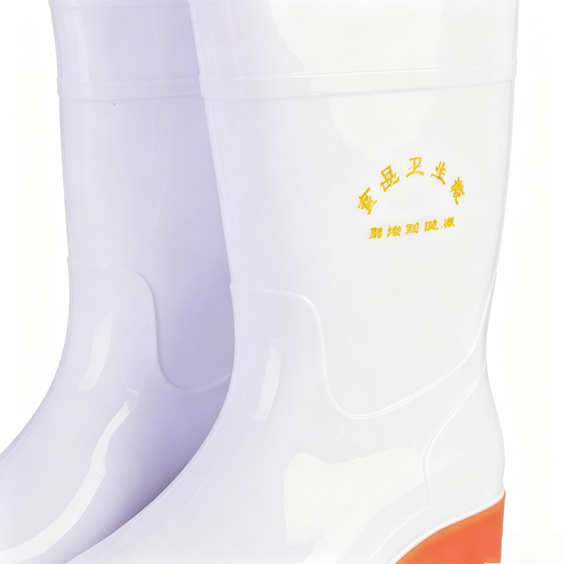 Bottes de pluie en PVC blanc de qualité alimentaire