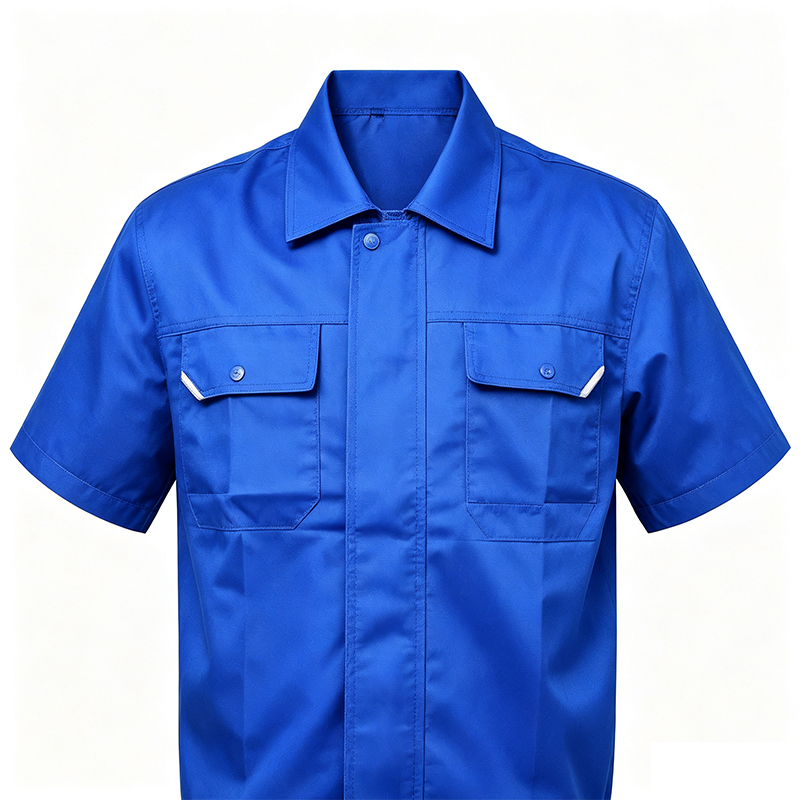 Ensemble de vêtements de travail d'été à manches courtes avec maille sous les bras