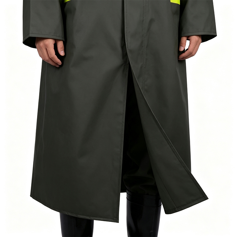 Imperméable de style manteau long soudé sans couture